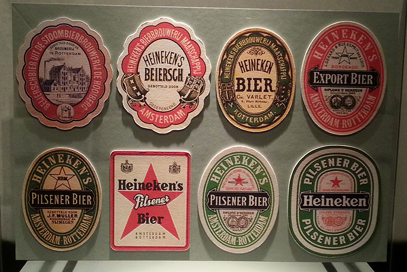รวมโลโก้ตั้งแต่ยุคแรกเริ่มที่ยังไม่ได้ใช้ชื่อ Heineken และยังไม่เน้นเอกลักษณ์ เขียว - แดง