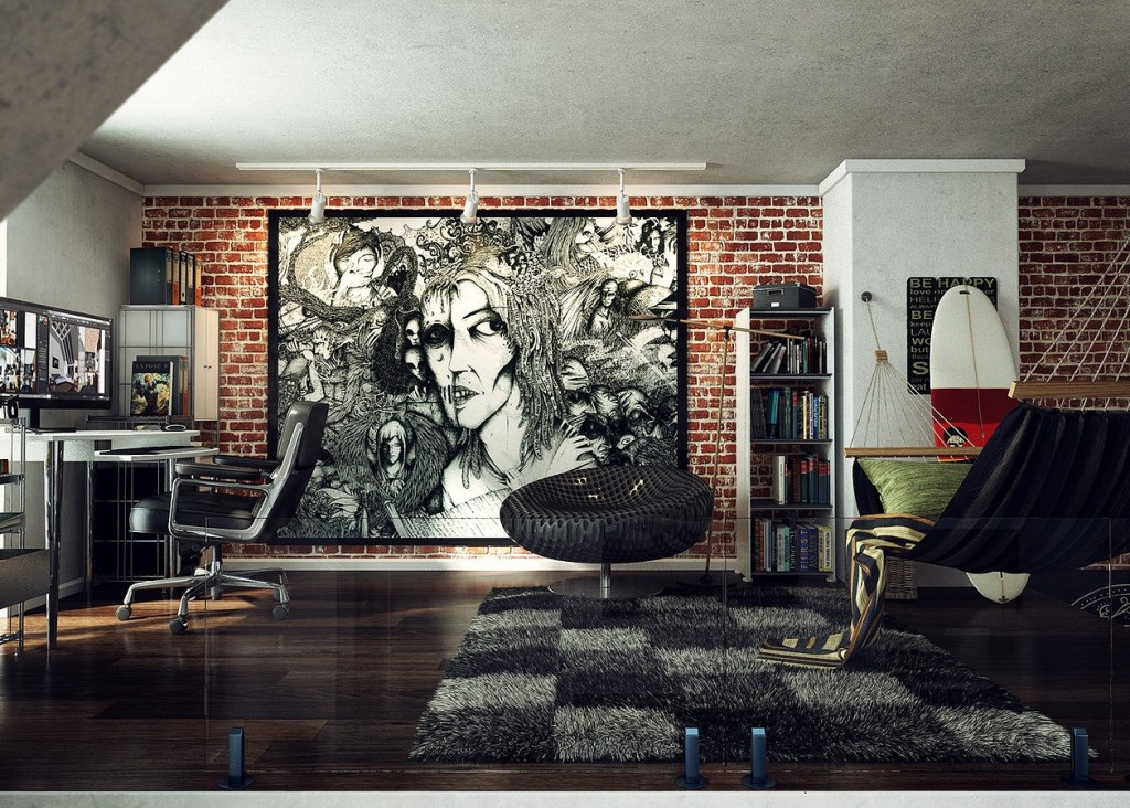 loft-wall-art-work