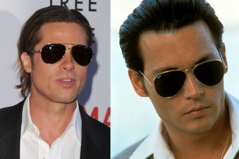 Brad+Pitt+Classic+Sunglasses+Aviator+Sunglasses+yG2CIQ_M1Yux-side