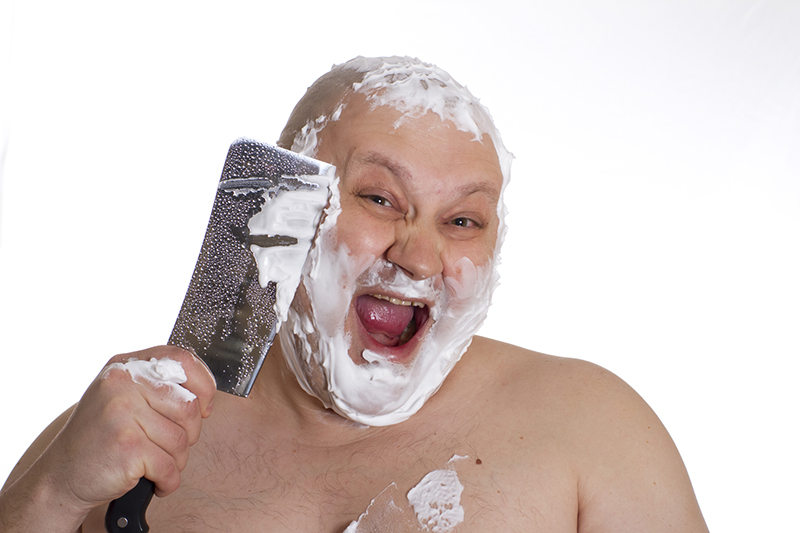 Shaving men