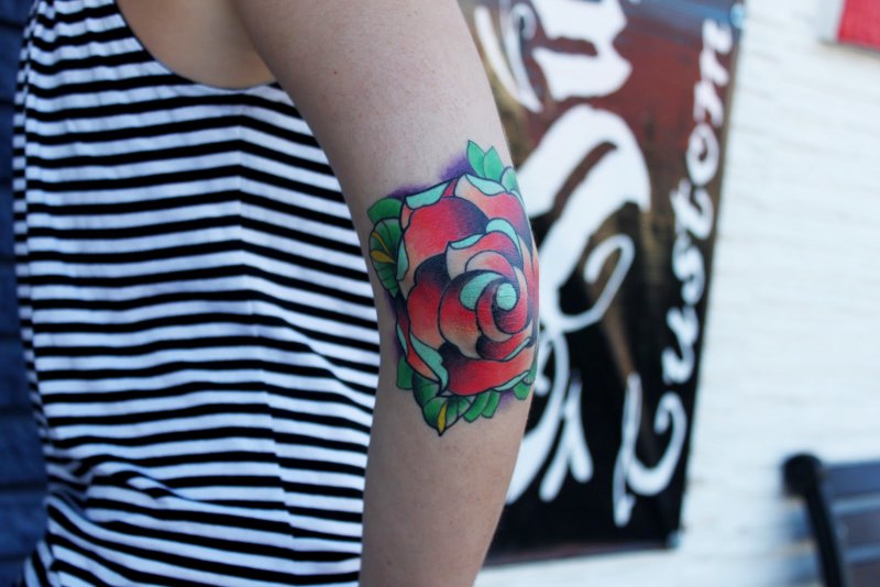 red-rose-elbow-tattoo-design-for-girls