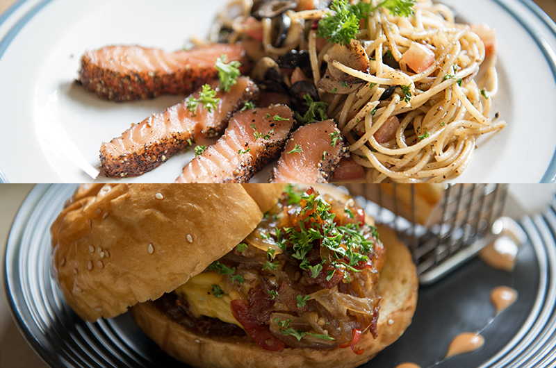 อาหารแนะนำมีทั้งเมนู Pasta และ Burger